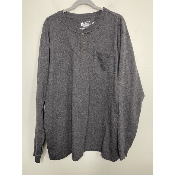 Carhartt Men’s Size XL Relaxed Fit Heavyweight Henley Snap Pocket Thermal Shirt - Picture 1 of 5